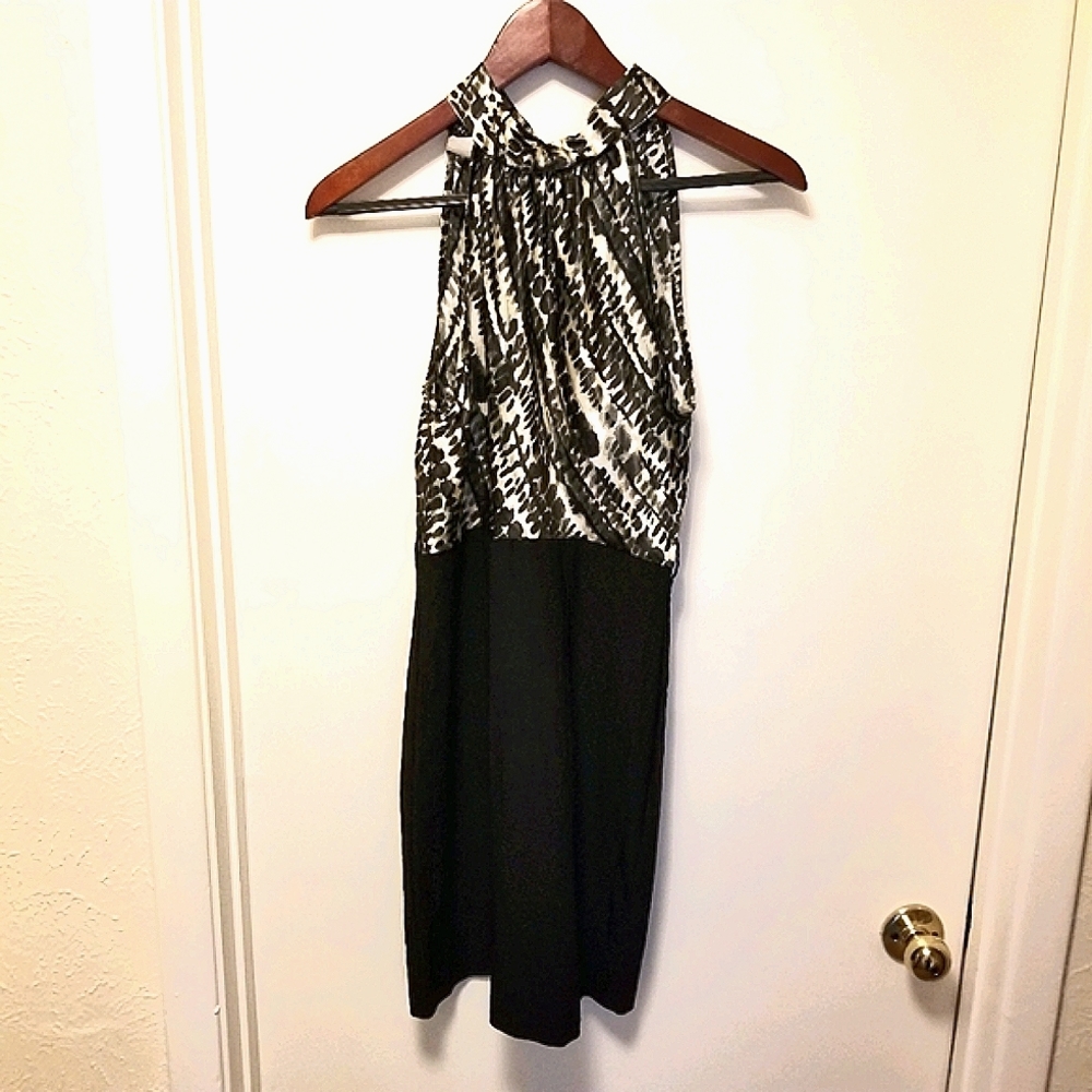 Animal Print Body Con Halter Dress